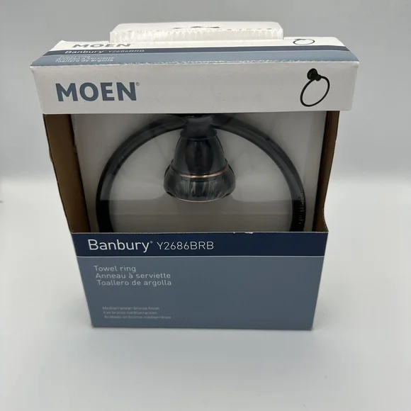 MOEN Banbury Towel Ring in Mediterranean Bronze Y2686BRB - Picture 4 of 4